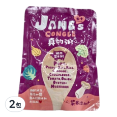 JANE's CONGEE 真的粥 豬肉紫米粥, 添加紫米, 6個月以上寶寶適用, 150g, 2包