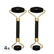 刮痧面部按摩滾輪A型, 4個, 黑色