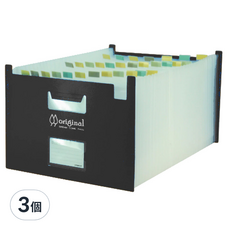 DaTaBanK 三田文具 A4 站立式31層風琴夾 OT-A431 33.8 x 24.2 x 6cm, 黑色, 3個