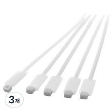 케이블메이트 세로형 네임타이 UNK-205M 100p, 3개, 화이트