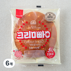 삼립 정통 크림빵, 75g, 1개입, 6개