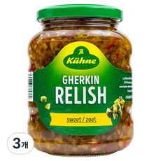 퀴네 게르킨 렐리쉬 스위트 피클, 350g, 3개