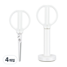 deLi 得力 Nusa ABS 立式剪刀 NS051, 純白, 4入