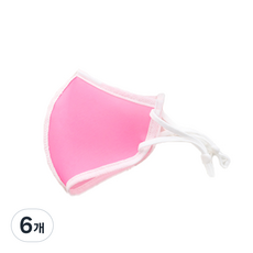 주누하우스 물놀이 워터 마스크 M, 1매, 6개, 핑크