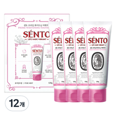 센토 프라임 화이트닝 미백 치약 퓨어민트향, 120g, 12개