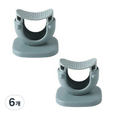 바이두루 욕실 다용도 접착식 거치, 그린, 6개