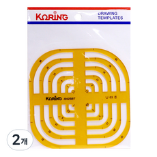 圓角模板 切線半徑型板 K-842687, 2個, 單一顏色