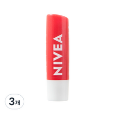 NIVEA 妮維雅 護唇膏, 草莓, 4.8g, 3個