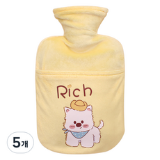 오브엘 심플한 찜질주머니 옐로 웨스트 하이츠 M, 5개