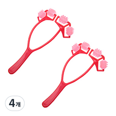 더플로우 볼륨업 바스트 롤러 가슴 마사지 롤러, 혼합색상, 4개