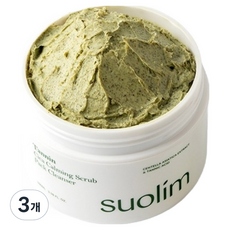 suolim 單寧積雪草舒緩磨砂面膜潔面乳, 3個, 100g