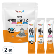 탐사 헤어볼 방지 짜먹는 고양이 간식 3가지맛 30p, 참치*10p+연어*10p+치킨*10p, 360g, 2세트 참치*10p+연어*10p+치킨*10p, 360g, 2세트