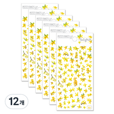 Petit forsythia 貼紙 DA5429, 混合顏色, 12個