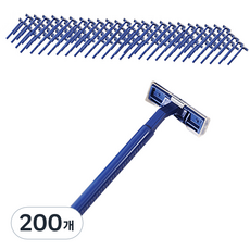 Janyhome Hotel Blue 獨立包裝一次性剃須刀, 200個, 1入