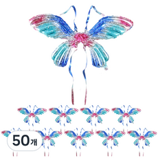 MEO 홈 생일파티 나비 날개풍선 믹스윙 샤이닝, 블루민트, 50개