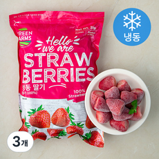 [쿠팡수입] 그린팜 딸기 (냉동), 2kg, 3개