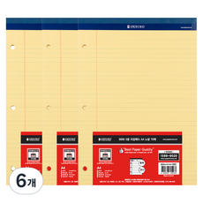 OXFORD 3孔Legal Pad A4, 70張, 6個, 黃色的
