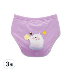 아가짱 프랜들리 6중 배변 훈련 팬티, 구름(보라색), 3개