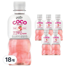 팔도 코코뿌요 복숭아맛 음료, 280ml, 18개