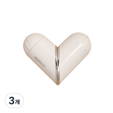 아이칸 캡슐하트 렌즈케이스, 화이트, 3개