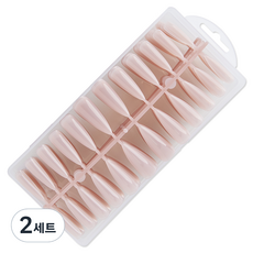 MEIBROWN 尖頭長款延甲美甲貼片 M11073 240入, 裸粉色, 2組