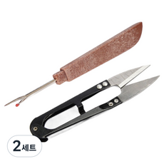 브랜드얀 실뜯개 + 쪽가위 세트, 혼합색상, 2세트