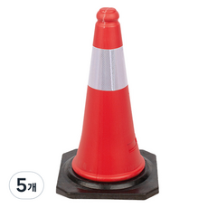 DEFENZEMAN安全標示交通錐 PE, 紅色, 5個