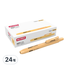 MORRIS JUST CLICK 柔和螢光筆 S, 橘色, 24個