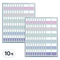 만들하비 인덱스 접착 메모지 대용량 10 파스텔컬러, 10개, 120개입