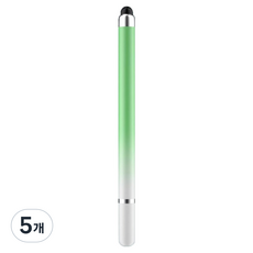 캐시리치 정전식 터치펜 스마트폰 태블릿 노트 전용 one size, 그린, 5개