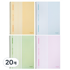 탐사 수학 반반 오답 연습장 스프링 노트, 혼합색상, 20개