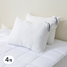 monshare 超細纖維拉鍊式一般枕芯, 白色, 4個