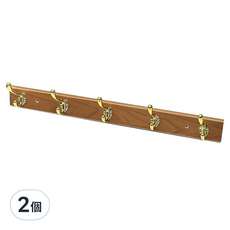 百貨 King 原木衣帽架，ABS塑鋼 5掛勾，玄關/客廳/房間適用, 單色, 2個