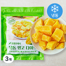 냉동 망고 다이스, 500g, 3개