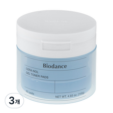 바이오던스 세라놀 겔 토너 패드 140g, 60매입, 3개