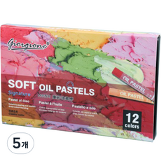 giorgione 柔軟高級型油畫棒, 12色, 5個