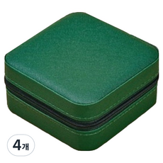 솔솔담다 예쁜 여행용 미니 악세사리 보관함 10 x 10 x 5 cm, 밀리터리그린, 4개