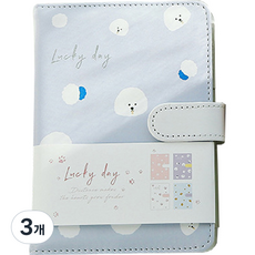 OON 소프트 컬러 큐티 캐릭터 다용도 다이어리, 퍼플, 3개