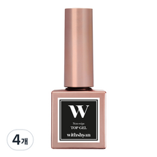 Withshyan 免清鑽石美甲上層凝膠, 透明, 10g, 4瓶