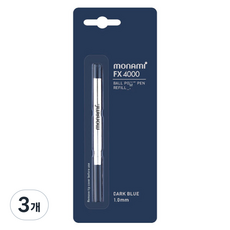 모나미 리필심 1.0mm FX-4000, 다크블루, 3개