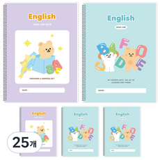 Tamsaa 寬行距國小英語活頁筆記本 5本1組, 25個, 混色