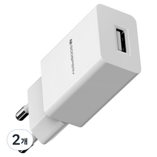 구스페리 USB 1포트 충전기 5V 1A 어댑터, 2개