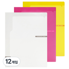 青雲株式會社 彩色標籤雙口袋文件夾 A4, 隨機出貨, 12入