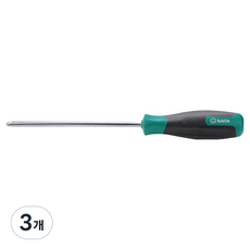 사타 십자형 스크류 드라이버 #0 x 75 mm 63502, 3개