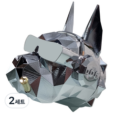 벨라독스 복서불독 벨라 차량용 방향제 메탈릭 실버 블랙체리, 2세트, 과일/트로피칼향