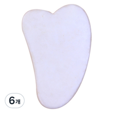 促進循環的按摩刮痧板, 6個, 白色牛角