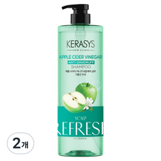 KERASYS 蘋果醋去屑清涼洗髮精, 2個, 1L