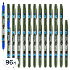 라인플러스 물로 지우는 수성 OHP 펜 M F, 청색, 96개