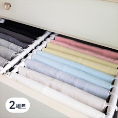 Choral9 抽屜伸縮收納衣架 10入+伸縮棒 2入, 白色的, 2組