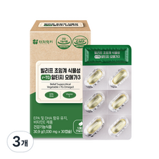 터치럭키 초임계 식물성 알티지 오메가3 비타민E 30.9g, 3개, 30정